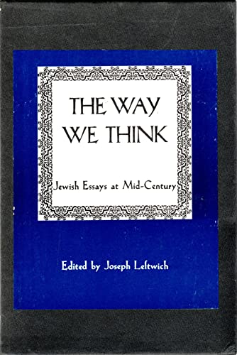 Stock image for WAY WE THINK; A COLLECTION OF ESSAYS FROM THE YIDDISH (TWO VOLUME BOXED SET).vol 1 & 2 I II)in one box for sale by WONDERFUL BOOKS BY MAIL
