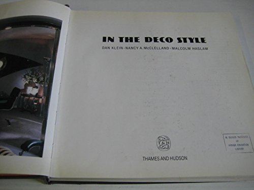 Stock image for In the Deco Style for sale by Better World Books Ltd