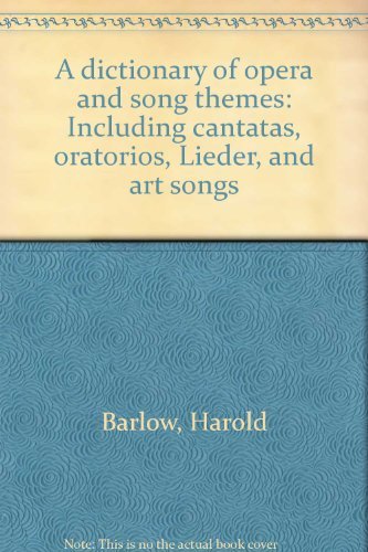 Beispielbild fr A Dictionary of Opera and Song Themes zum Verkauf von Anybook.com