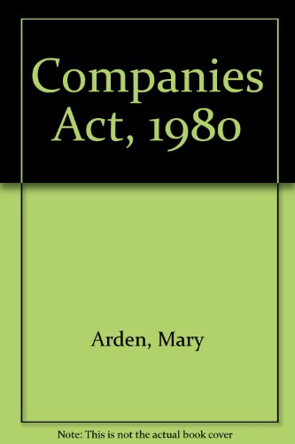 Stock image for Companies Act, 1980 for sale by Brit Books