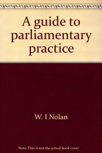 Imagen de archivo de A guide to parliamentary practice: How to organize and conduct meetings a la venta por Hastings of Coral Springs