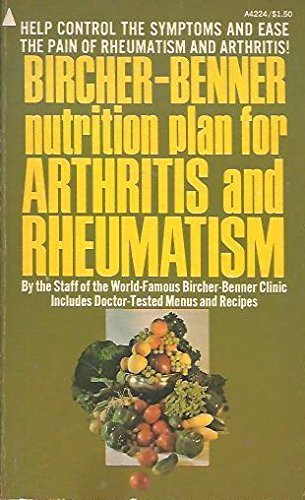 Imagen de archivo de Bircher-Benner Nutrition Plan for Arthritis and Rheumatism a la venta por Book Bungalow