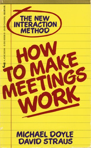 Beispielbild fr How to Make Meetings Work zum Verkauf von Wonder Book