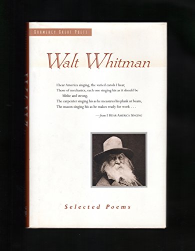 Beispielbild fr Walt Whitman : Selected Poems zum Verkauf von Better World Books