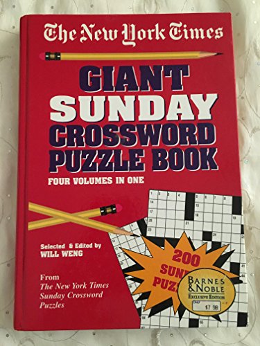 Imagen de archivo de The New York Times Giant Sunday Crossword Puzzle Book: (Hidden Sprialbound) a la venta por The Book Spot