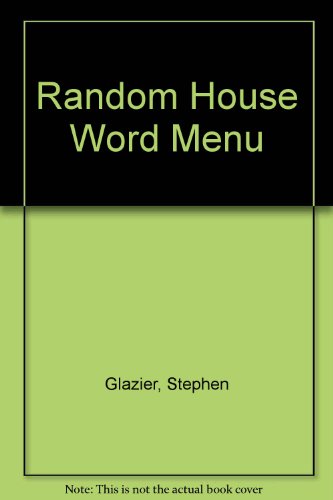 Random House Word Menu (9780517173244) by Glazier, Stephen