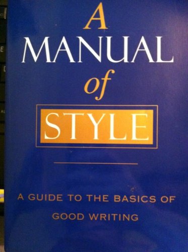 Beispielbild fr A Manual of Style zum Verkauf von HPB-Diamond