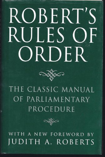 9780517190036: Roberts Rules of Order : The Classic Manual of Parliamentary Procedure