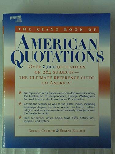 Beispielbild fr Giant Book of American Quotations, The zum Verkauf von Wonder Book