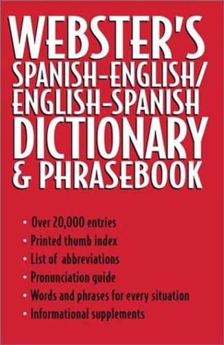 Stock image for Webster's Spanish-English / English-Spanish Dictionary and Phrasebook for sale by ThriftBooks-Dallas