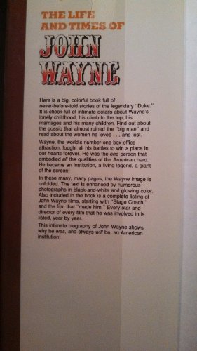 Imagen de archivo de The Life and Times of John Wayne a la venta por Better World Books