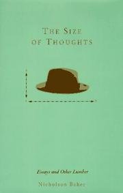 Size of Thoughts (9780517302057) by Baker, Nicholson