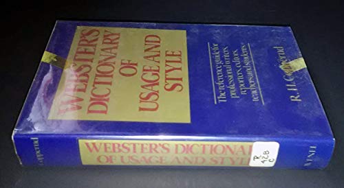 Beispielbild fr Websters Dictionary of Usage and Style zum Verkauf von Better World Books