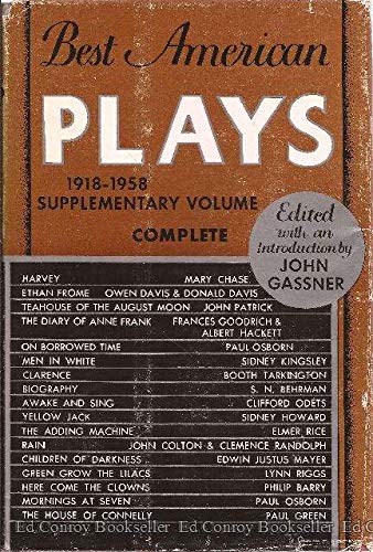 Beispielbild fr Best American Plays : 1918-1958 zum Verkauf von Better World Books