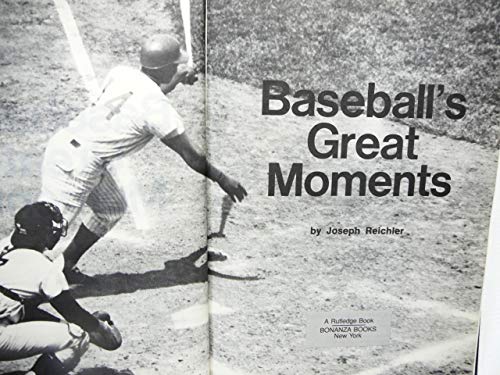 Beispielbild fr Baseballs Great Moments zum Verkauf von ThriftBooks-Dallas