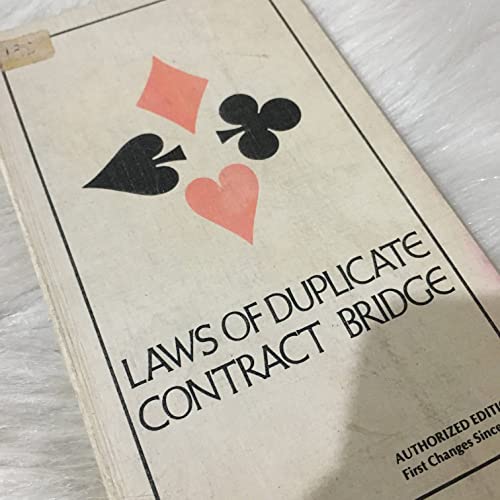 9780517524398: Laws of Duplicate Contract Bridge: As Promulgated in the Western Hemisphere by the American Contract Bridge League, Effective July 30, 1975