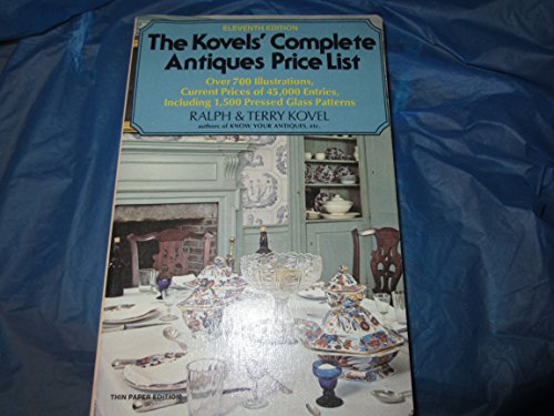Imagen de archivo de The Kovels' Complete Antiques Price List: A Guide to the 1978-1979 Market for Professionals, Dealers, and Collectors (Eleventh Edition) a la venta por Wonder Book