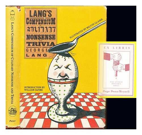 Beispielbild fr Lang's Compendium of Culinary Nonsense and Trivia zum Verkauf von Wonder Book