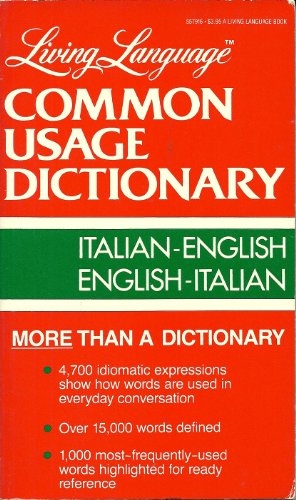 Beispielbild fr Living Language Common Usage Italian Dictionary zum Verkauf von Better World Books: West