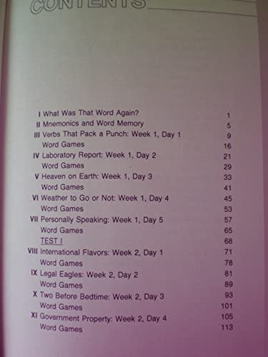 Imagen de archivo de Word Memory Power in 30 Days a la venta por Better World Books