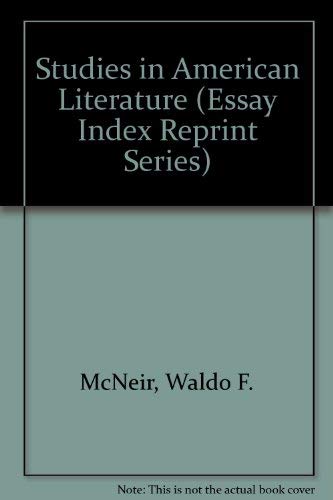9780518101529: Studies in American Literature (Essay Index Reprint Series)