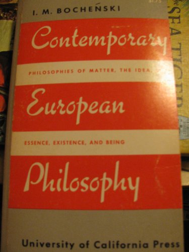 Imagen de archivo de Contemporary European philosophy, (California library reprint series) a la venta por ThriftBooks-Dallas