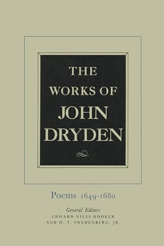 9780520003583: The Works of John Dryden, Volume I: Poems, 1649-1680