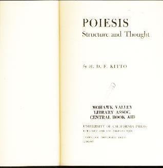 Imagen de archivo de Poiesis : Structure and Thought a la venta por Better World Books