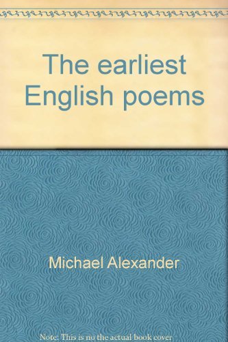 Imagen de archivo de The earliest English poems;: A bilingual edition a la venta por HPB-Emerald