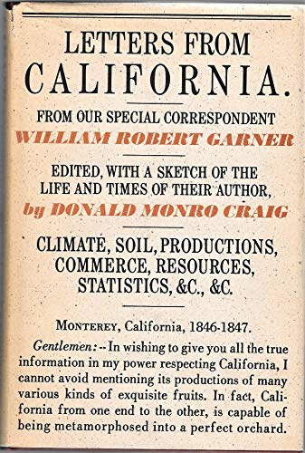 Beispielbild fr Letters from California, 1846-1847 zum Verkauf von ThriftBooks-Dallas