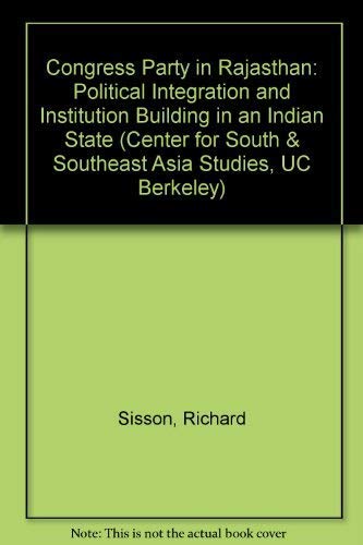 The Congress Party in Rajasthan (Center for South and Southeast Asia Studies, UC Berkeley)