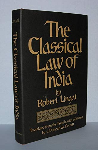 9780520018983: The Classical Law of India. (English and French Edition)
