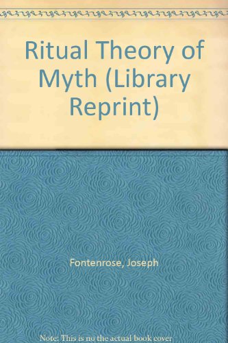Beispielbild fr Ritual Theory of Myth (Library Reprint) zum Verkauf von Blindpig Books