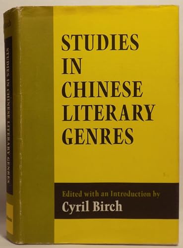 Stock image for Studies in Chinese Literary Genres for sale by Better World Books
