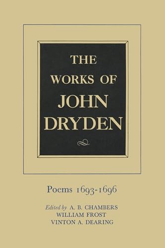 Imagen de archivo de The Works of John Dryden, Volume IV: Poems, 1693-1696 Volume 4 a la venta por ThriftBooks-Atlanta