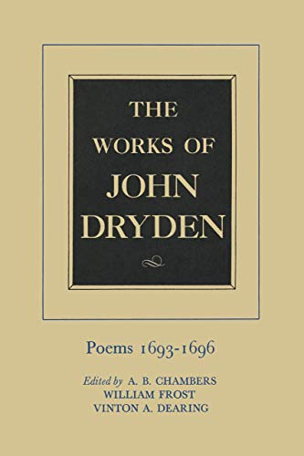 Stock image for The Works of John Dryden, Volume IV: Poems, 1693-1696 Volume 4 for sale by ThriftBooks-Atlanta