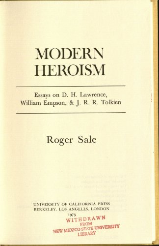 Stock image for Modern Heroism for sale by Second Story Books, ABAA