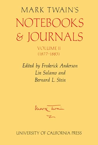 Stock image for Mark Twain's Notebooks & Journals. Volume I [1] [One] (1855-1873). Volume II [2] [Two] 1877-1883. 2 vols. for sale by Ted Kottler, Bookseller
