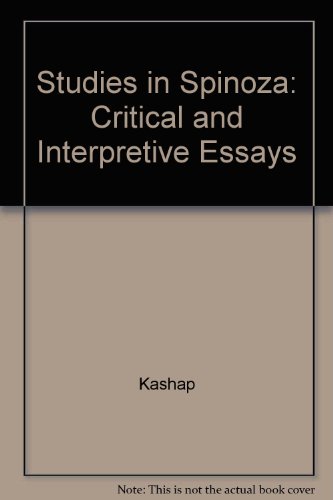 Beispielbild fr Studies in Spinoza: Critical and Interpretive Essays zum Verkauf von Books From California