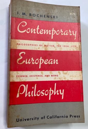 Imagen de archivo de Contemporary European philosophy, (California library reprint series) a la venta por ThriftBooks-Dallas