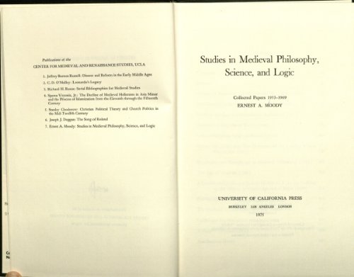 Beispielbild fr Studies in Medieval Philosophy, Science and Logic : Collected Papers, 1933-1969 zum Verkauf von Better World Books
