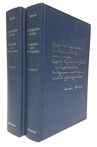 Stock image for Hermann Hesse: Biography and Bibliography. TWO VOLUMES for sale by Bulk Book Warehouse