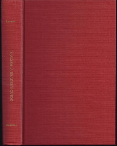 Beispielbild fr Fascism: A Reader's Guide - Analyses, Interpretations, Bibliography zum Verkauf von Books of the Smoky Mountains