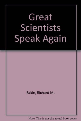 9780520030879: Great Scientists Speak Again