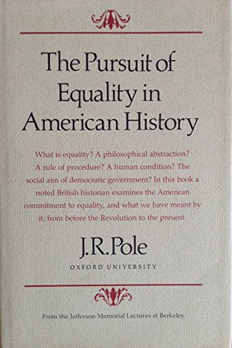 Beispielbild fr The pursuit of equality in American history (Jefferson memorial lectures) zum Verkauf von Books From California