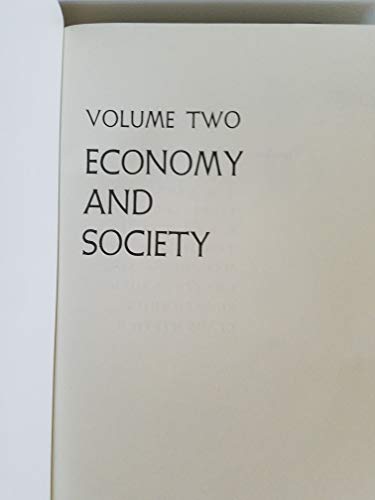 Stock image for Economy and Society: An Outline of Interpretive Sociology (2 volume set) for sale by HPB-Red