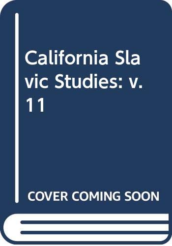 Imagen de archivo de California Slavic Studies Volume X1 a la venta por G.J. Askins Bookseller