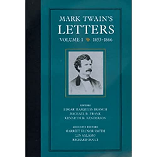 Imagen de archivo de MARK TWAIN'S LETTERS : Volume I, 1853-1866 a la venta por Karen Wickliff - Books