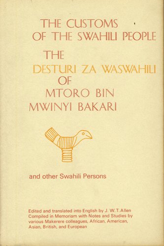 Imagen de archivo de The customs of the Swahili people a la venta por Book Express (NZ)