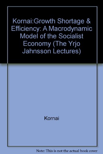 Beispielbild fr Growth, Storage and Efficiency : A Macrodynamic Model of the Socialist Economy zum Verkauf von Better World Books
